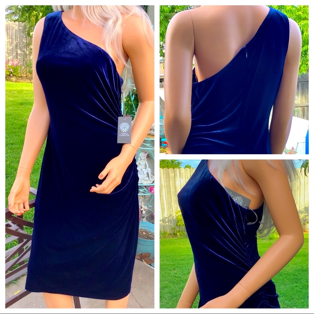 ๐HOST PICK๐ Med Vince Camuto Rouched Velvet Cocktail Event Dress - Picture 3 of 16
